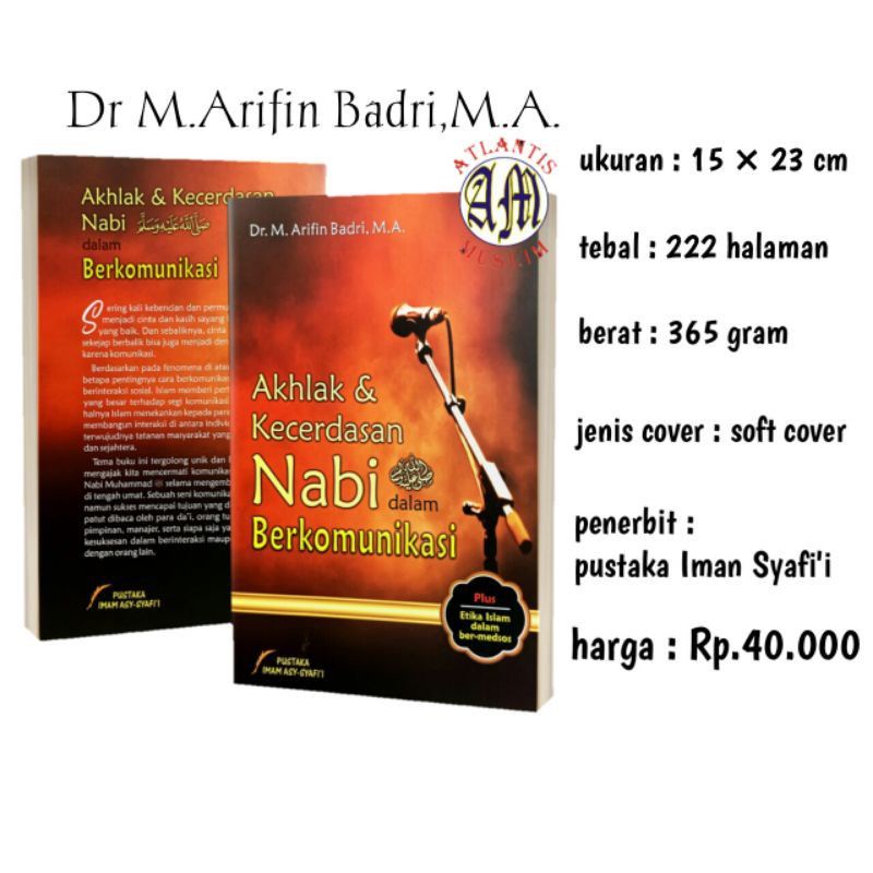 Akhlak dan Kecerdasan Nabi dalam Berkomunikasi/ buku agama islam/ buku retorika