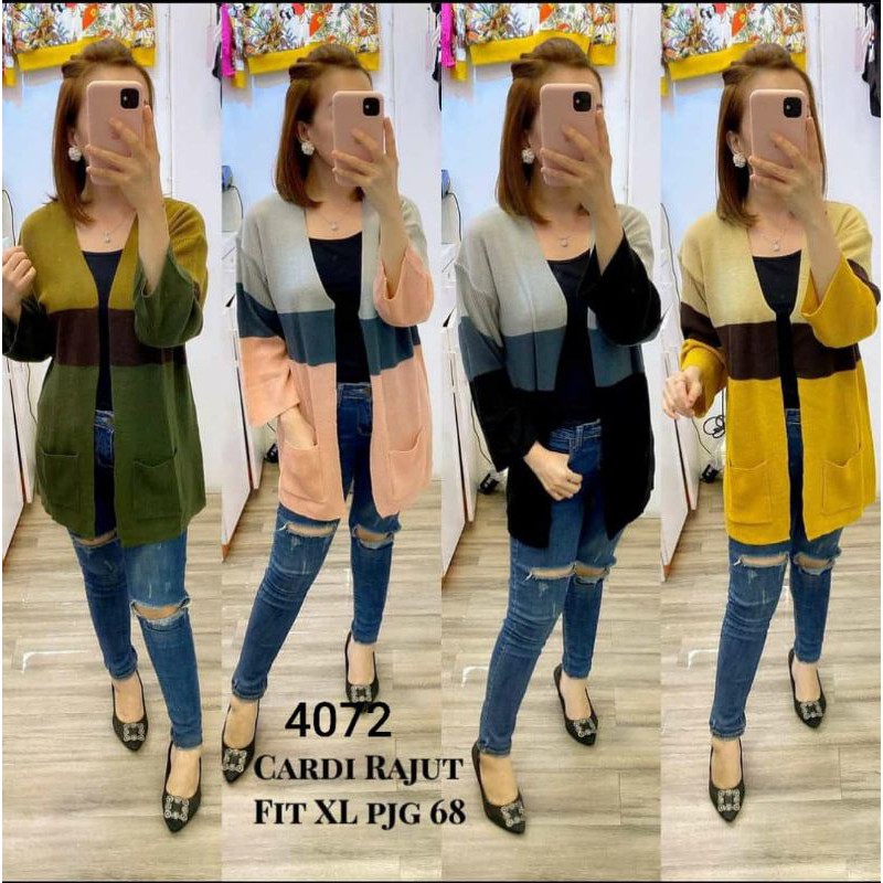 Long Cardigan Halifa Rajut Import (4072)