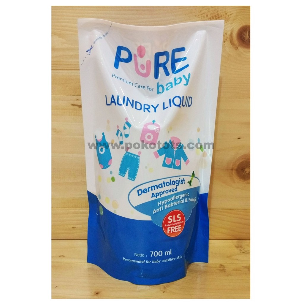 2 BONUS 1 Pure Baby Laundry Liquid 700ml Deterjen Cair SLS Free PAKET isi 3 WHS