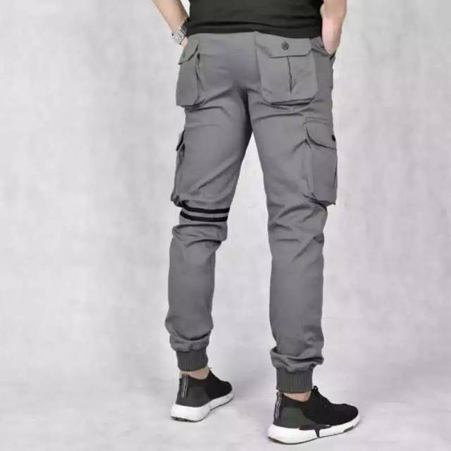 Celana Jogger Panjang Bahan Katun Model Tali Serut Aneka Warna untuk Pria