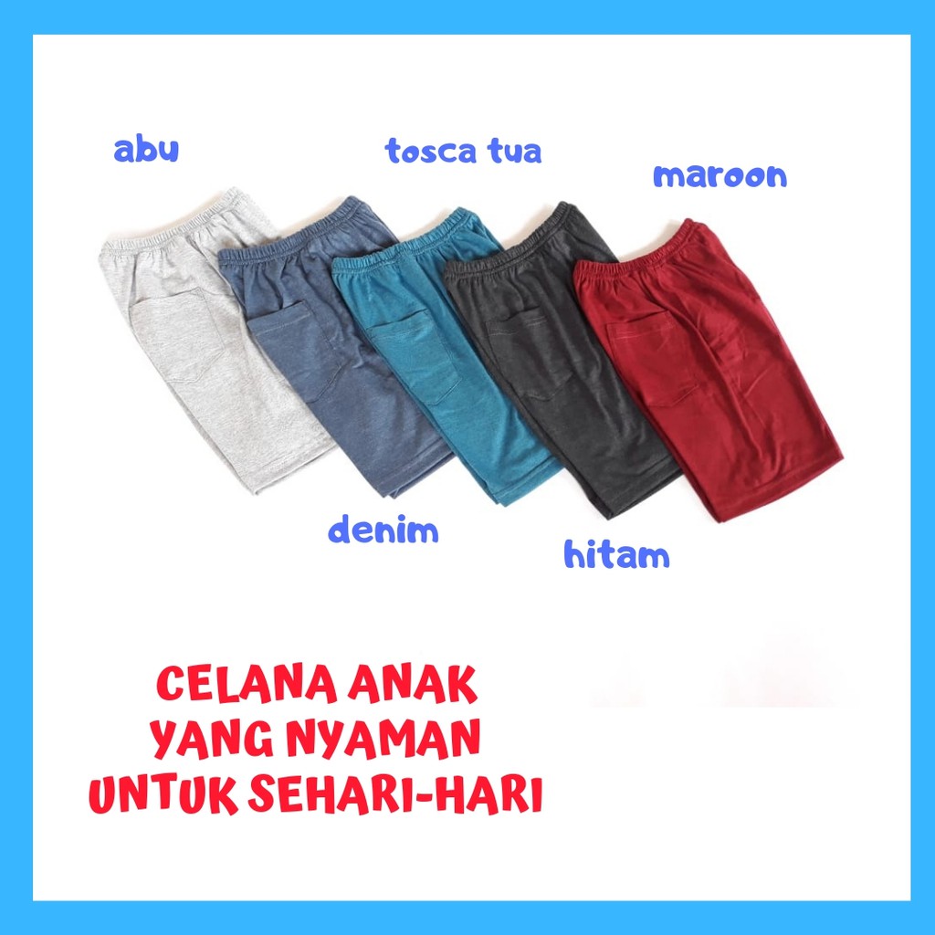  Celana  Pendek  Anak  Bahan Kaos untuk  Harian  Shopee Indonesia
