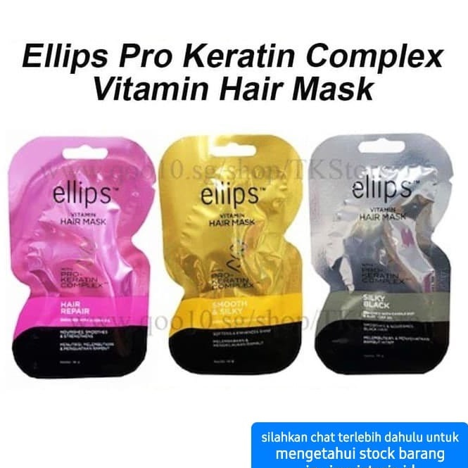 ELLIPS HAIR MASK PRO KERATIN 18GR MASKER RAMBUT SACHET PERAWATAN