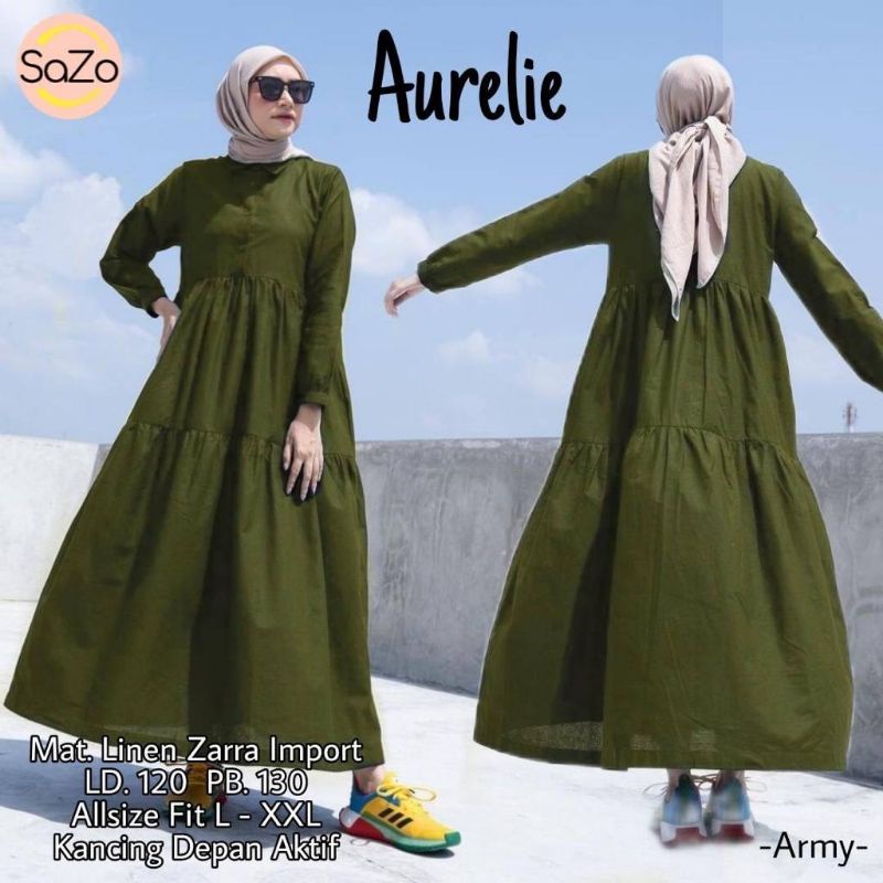 AURELIE GAMIS WANITA TERBARU BY SAZO