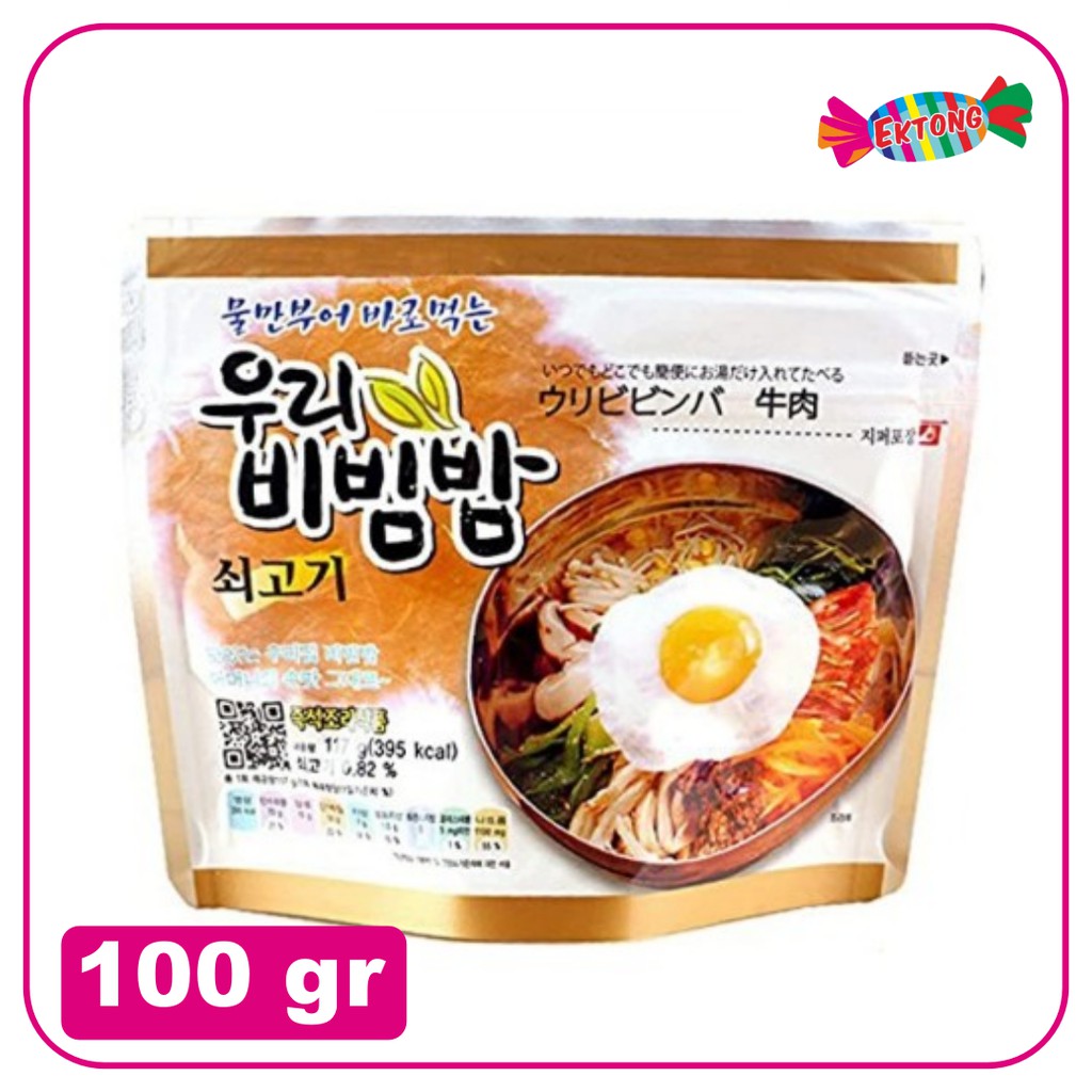 WOORI BIBIMBAP BEEF FLAVOR ( NASI INSTAN BIBIMBAP DAGING SAPI ) 100gr