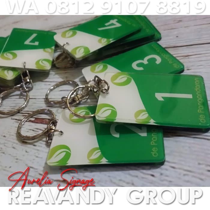 

Promo gantungan kunci nomor kamar no kontrakan kost acrylic custom