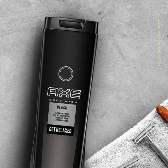 Axe Body Wash Black 180Ml / Get Relaxe / Axe Bodywash For Men / Axe Sabun Pandi Pria