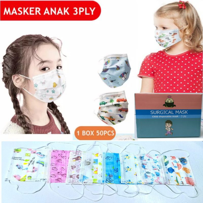 masker anak 3ply