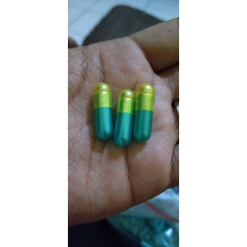 Kapsul Kosong 0 Kuning Tosca Metalik Isi 1000 Butir