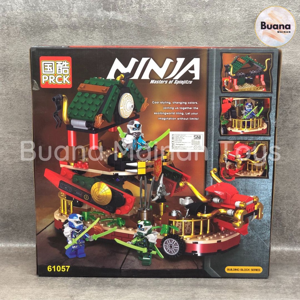 BRICKS PRCK NINJA MASTERS OF SPINJITZU 61057 MAINAN EDUKASI ANAK BRICK BLOCK PERAHU KAPAL PERANG