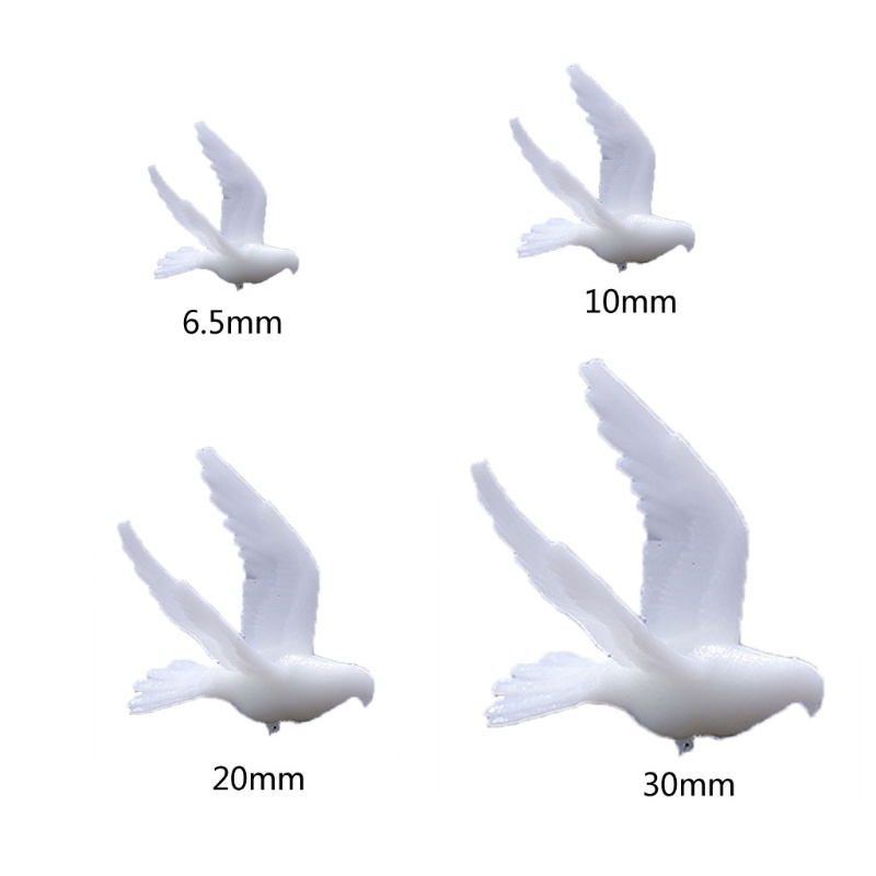 SIY  5Pcs Silicone Dove of Peace Model Resin Mold Landspace Resin Jewelry Fillings