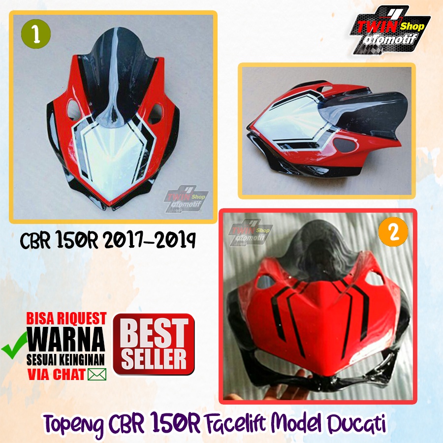 Topeng CBR 150R facelift model DUCATI, kedok CBR 150R DUCATI