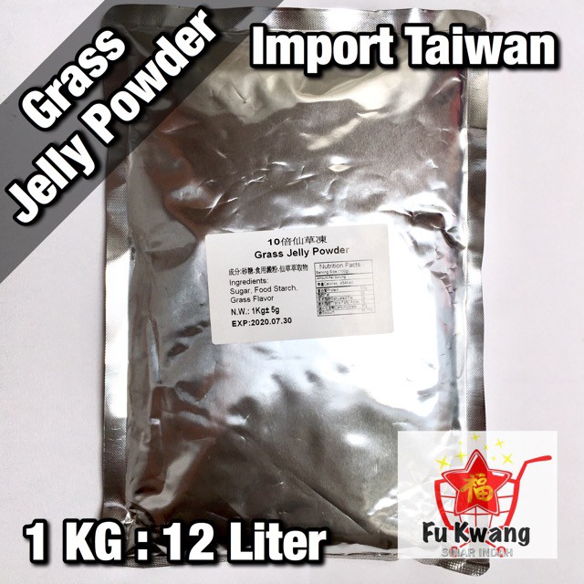 Bubuk Grass Jelly Cincau Hitam Powder Import Taiwan 1 kg
