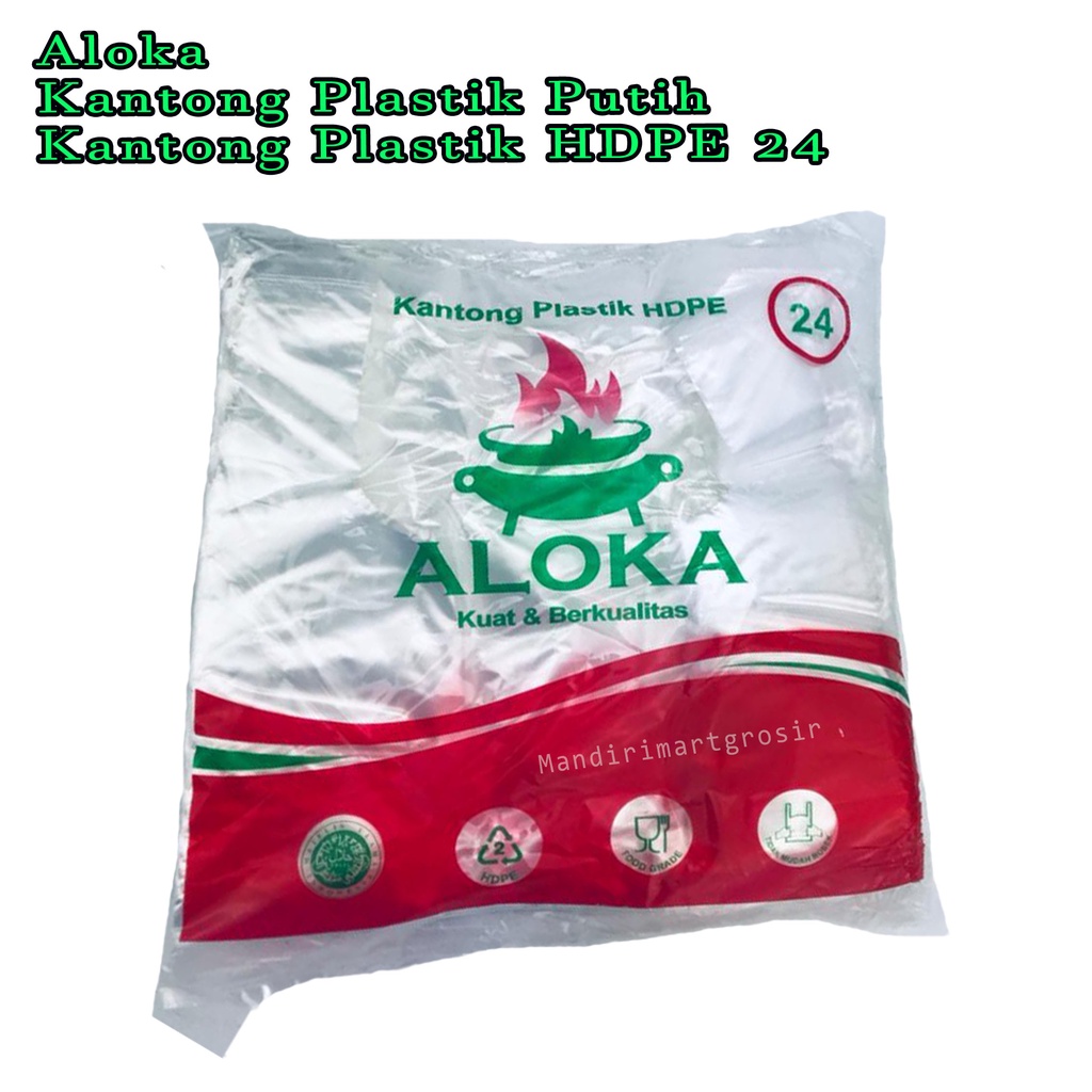 Kantong Plastik Putih *Aloka * Kantong Plastik HDPE 24 *