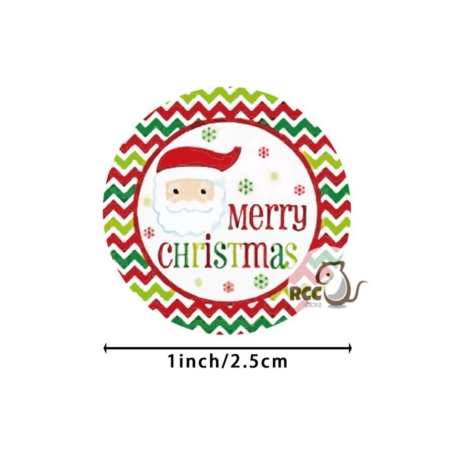 

Stiker Natal ROLL 500Pcs Tempelan Toples Kado Parcel Natal Anti Air