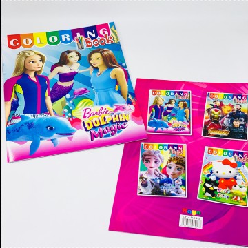 Buku Mewarnai Anak Gambar Barbie Ukuran HVS