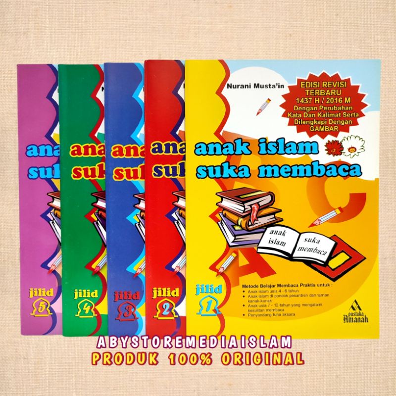 Anak Islam Suka Suka Membaca Jilid 1 - Jilid 5, Buku Metode Belajar Baca Praktis Anak Belajar Membac