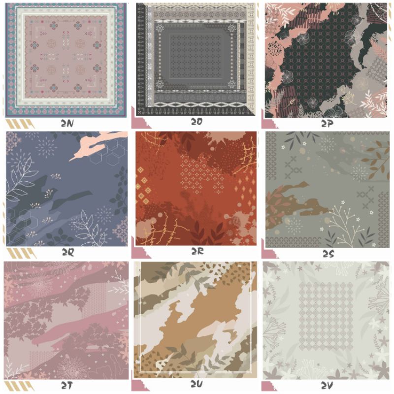 Custom nama logo brand sendiri bahan voal signature jilbab hijab scarf kerudung voal motif printing