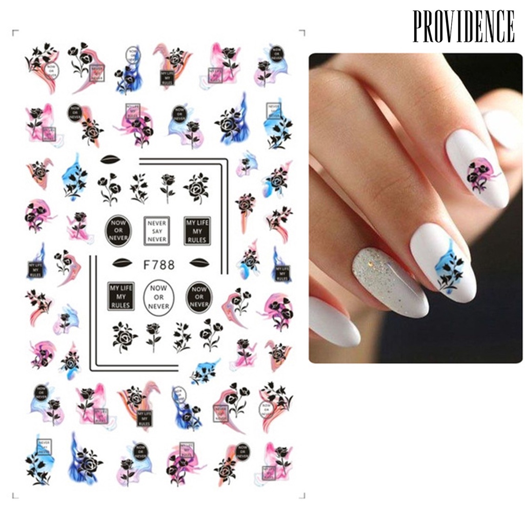 Providence 1 Sheet Manicure Decal Delicate Compact Safe Autumn Maple Leaves Nail Art Transfer Sticker for Women