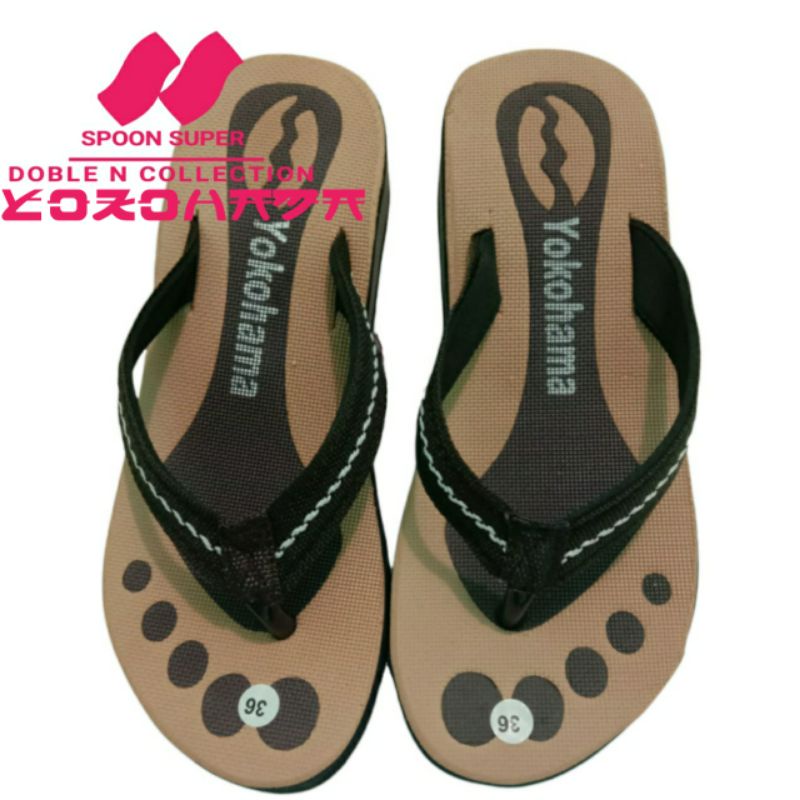 sendal jepit spon super tebal 3 cm yokohama wanita, sandal jepit spon wanita murah sendal jepit wanita cantik dan berkwalitas