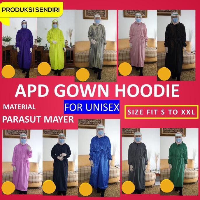 APD GOWN HOODIE | BAJU APD CORONA | BAJU PELINDUNG DIRI BISA DI CUCI