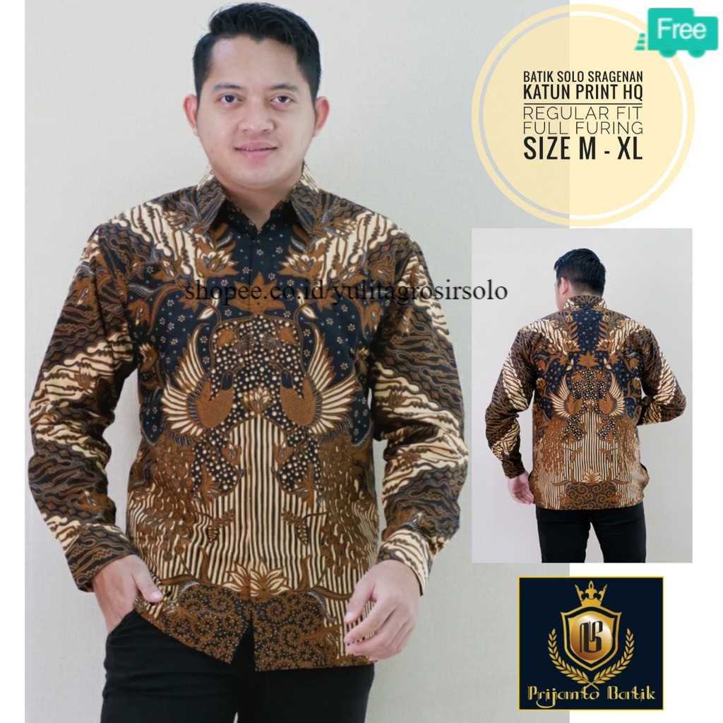 4.4 SKALA PREMIUM BATIK SLIMFIT BATIK SOLO SRAGEN 3 KUALITAS TERBAIK K03A142