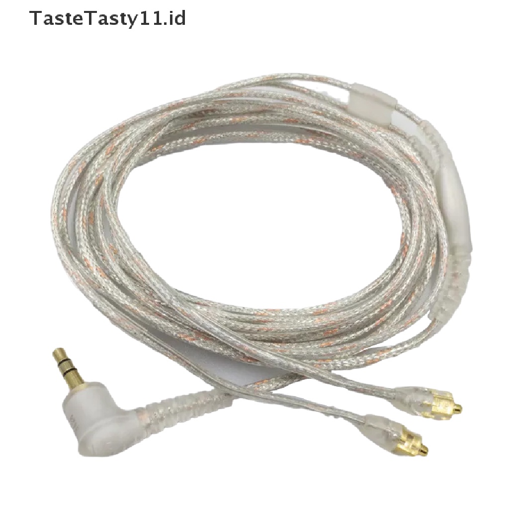 (TasteTasty) Kabel Mikrofon 1.6m Lapis Silver Untuk Earphone Shure SE215