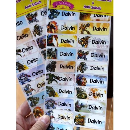 

Update Label Sticker nama import tahan air waterproof !