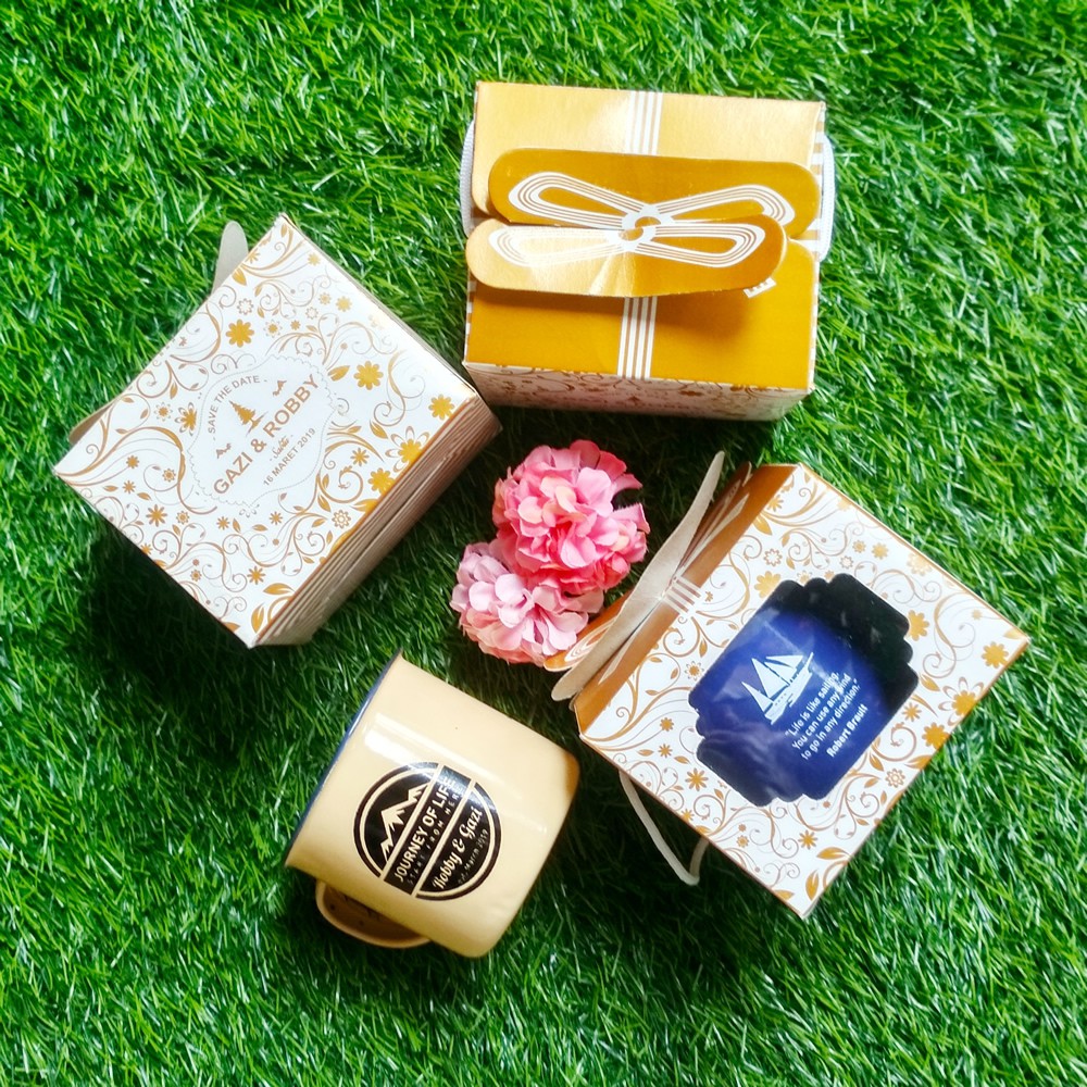 Souvenir Gelas Enamel Sablon Kemas Box