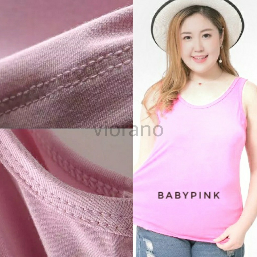 FREYA | Tanktop Tali Lebar XXL Big Size Singlet Tengtop Wanita Jumbo XXL