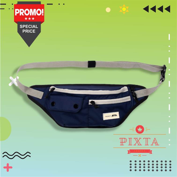 VK33 Tas Slempang Impor Murah Distro Kekinian Pria Laki Dm3O Waist Bag Palace Genius Bun