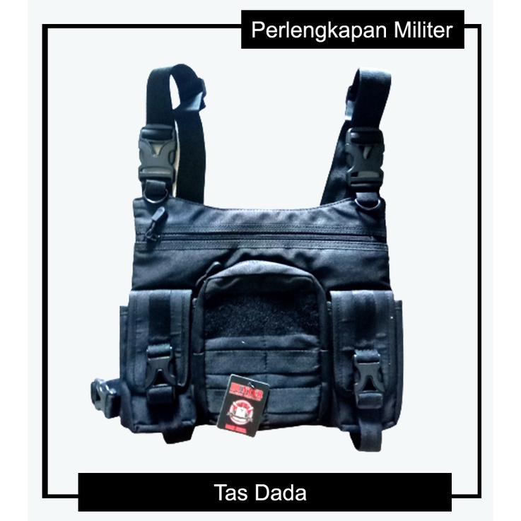 Tas Dada Tni Polri Tas dada taktikal tas chest bag tas pelindung dada tas bikers Tas rompi pelindung