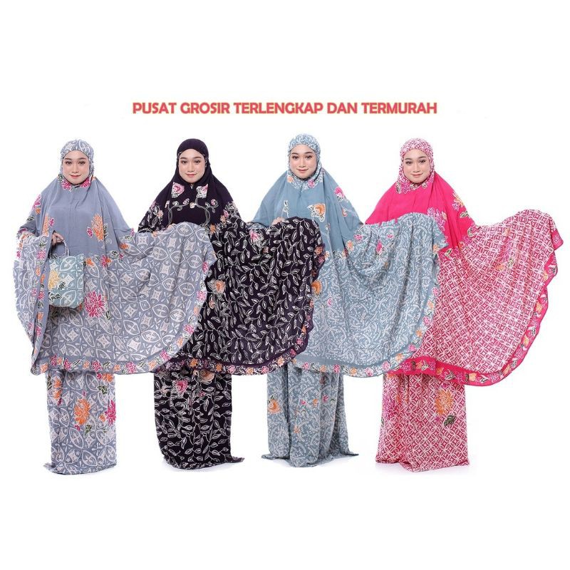 Mukena Batik Cap Sogan Encim Pekalongan