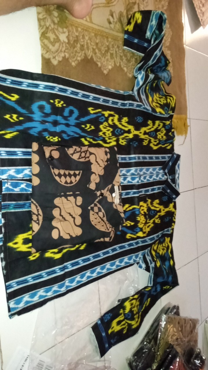 Bac021 New Kemeja Batik Pria Lengan Panjang 848vo Kemeja Pilot Pangkat Pdl