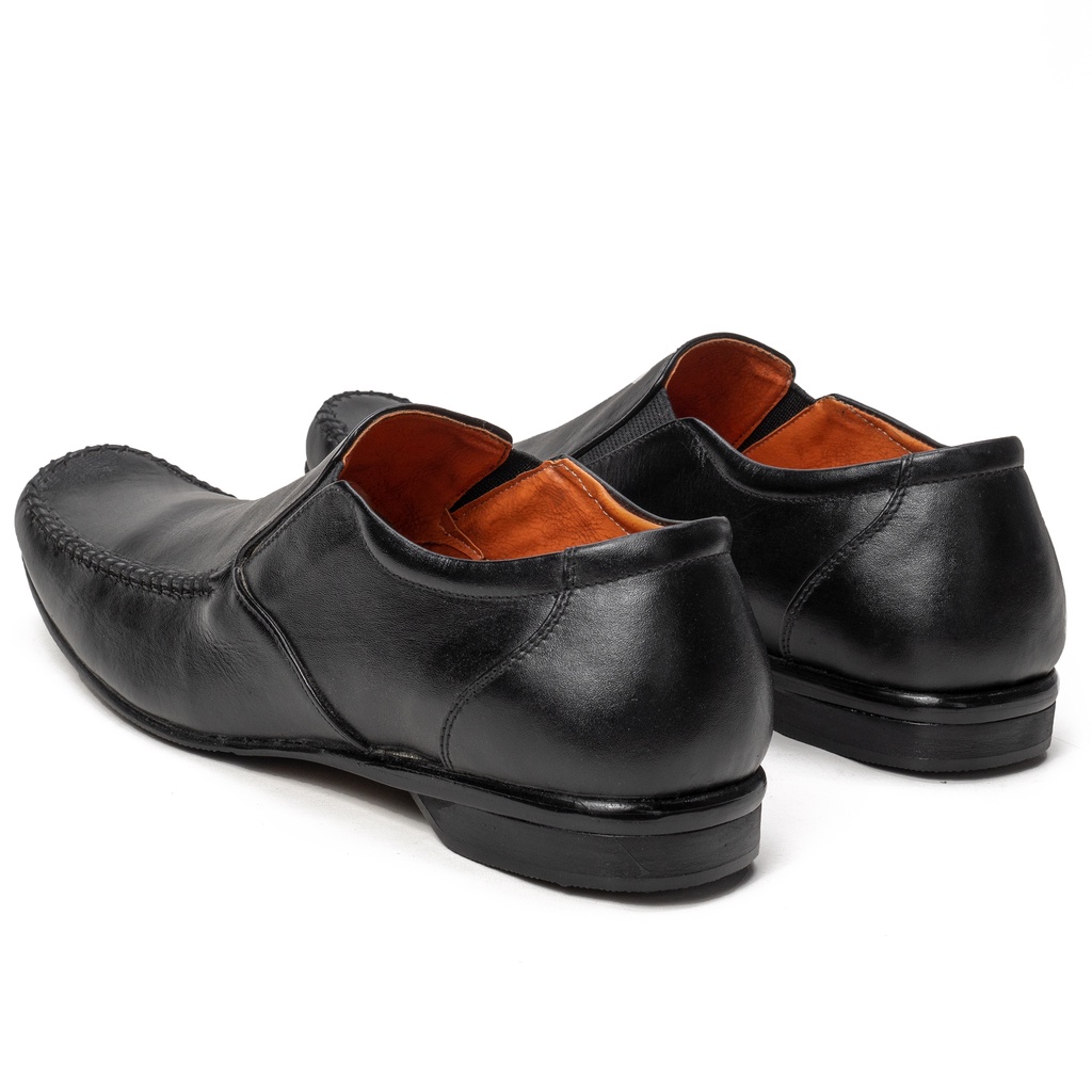 Sepatu Kulit Pantofel Pria Formal Tanpa Tali Rajut Moccasin Handmade M9603