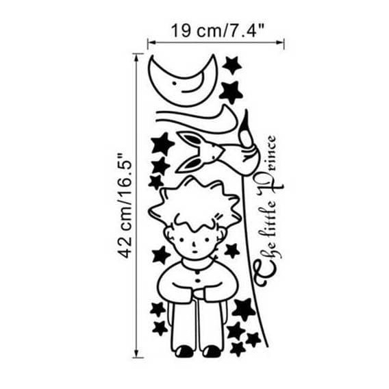 ISHOWTIENDA Wall Decal - Stiker Dinding The Little Prince Warna Pink