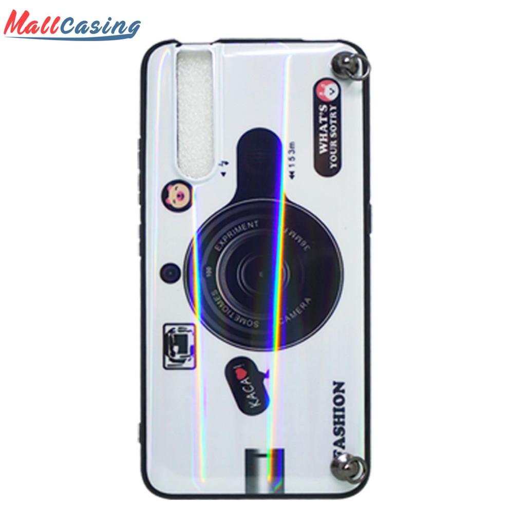 MallCasing - iPhone 11 Pro 5.8 2019 Soft Case Motif Camera Strap Free Holder