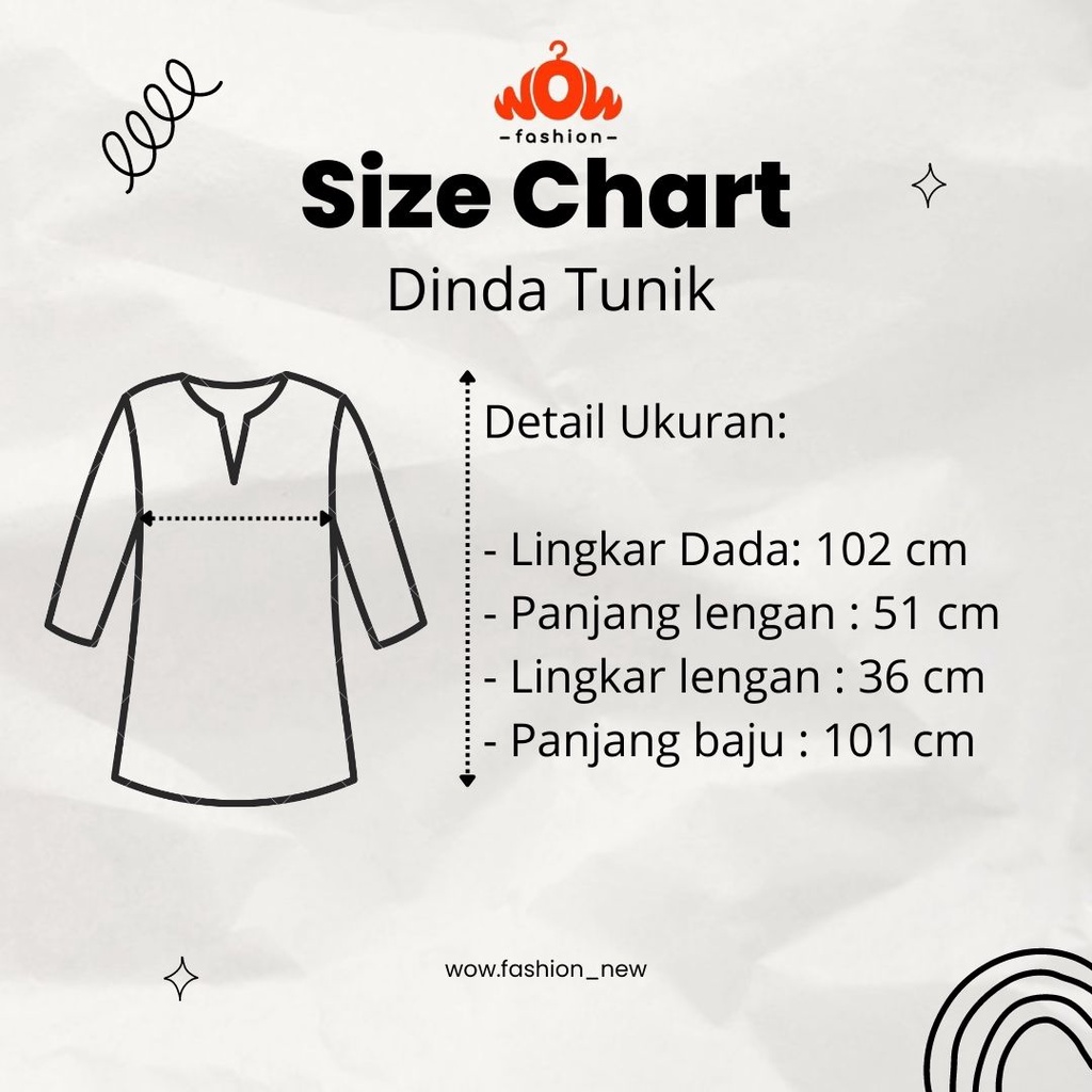 WOW-Tunik Dinda Long Rayon Twill Premium Wanita