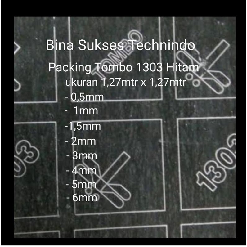 

Gasket / packing tombo hitam 1303 capung 1/2 mm 0,5mm