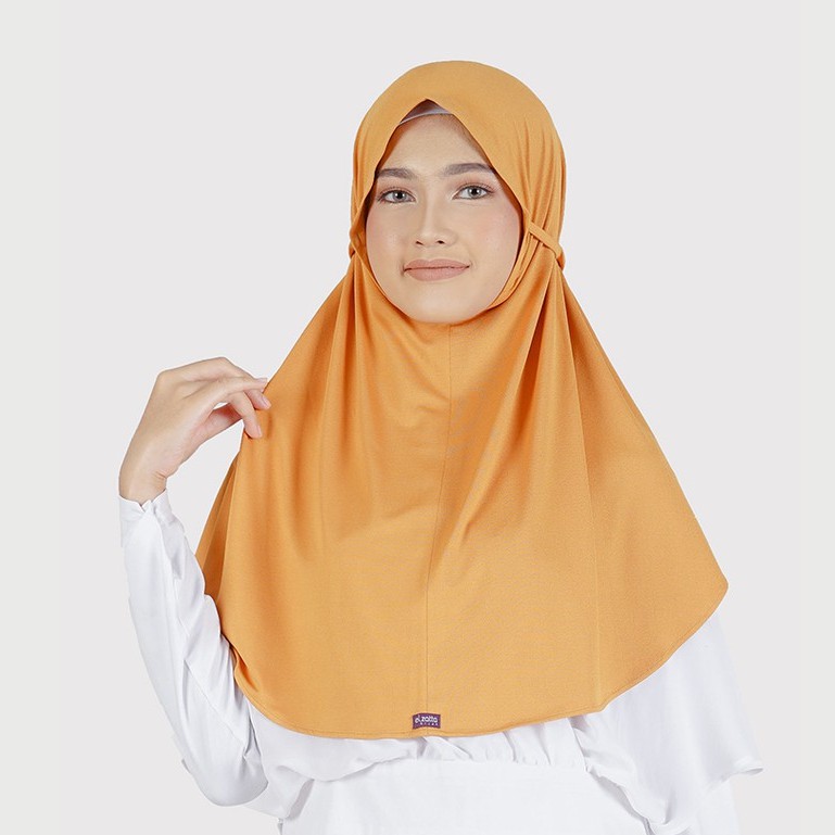 Jilbab instan Bergo Zaria Sabelya-Mustard