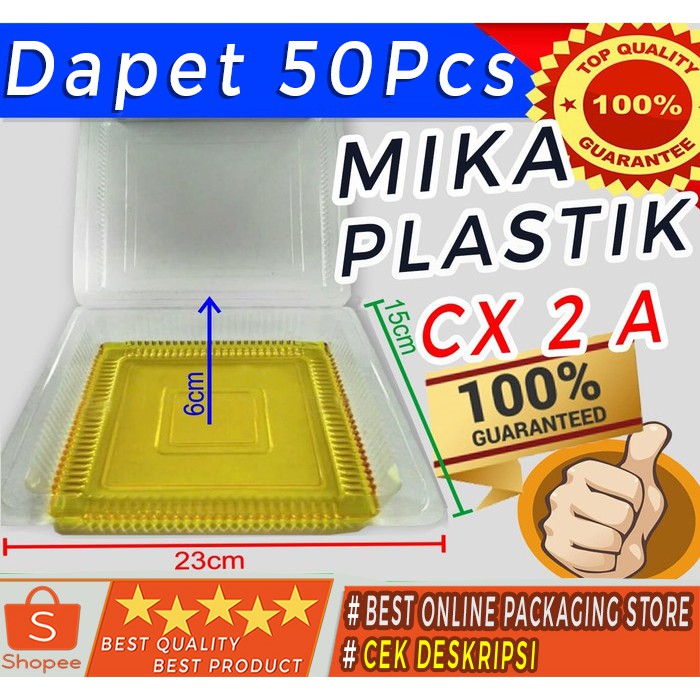 

TERMURAH !! MIKA PLASTIK - CX 2 A - Isi 50pcs