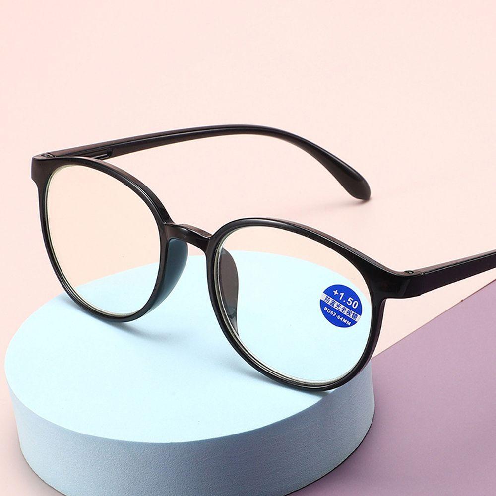 Mxbeauty Kacamata Presbyopia Fashion Bingkai Bulat Vision Care Baca Pembesaran Hyperopia Eyewear