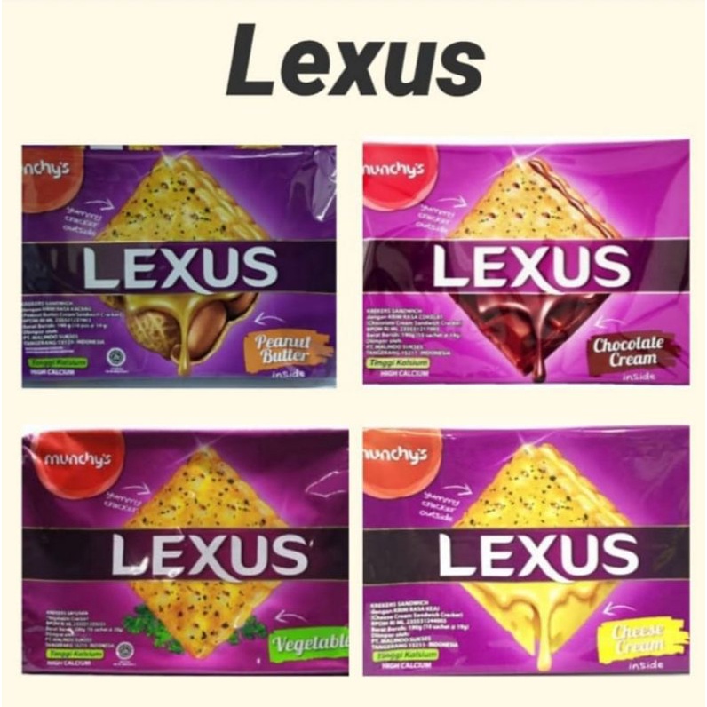 

Lexus / Munchy's / Chocolate / Cheese / Vegetable / Peanut Butter / 190 gr