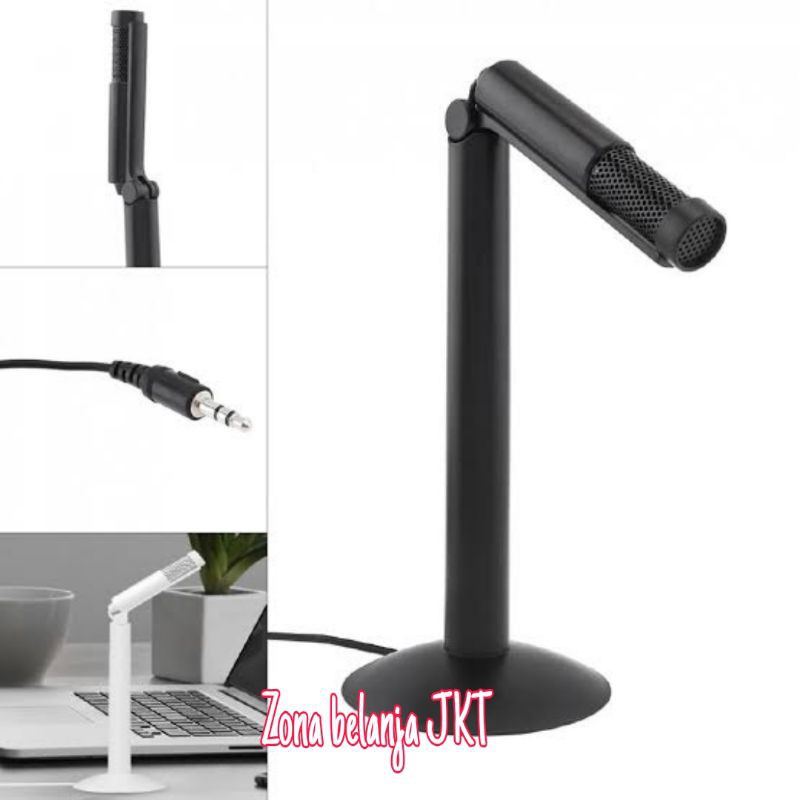 MIKROFON CONDENSER MIC LAPTOP PC HANDPHONE 3.5MM JACK WITH STAND MOUNT KONDENSER MICROPHONE SF-950