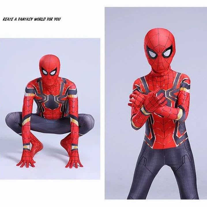 Cosplay cowok Kostum Iron spiderman homecoming far from home anak superhero avengers