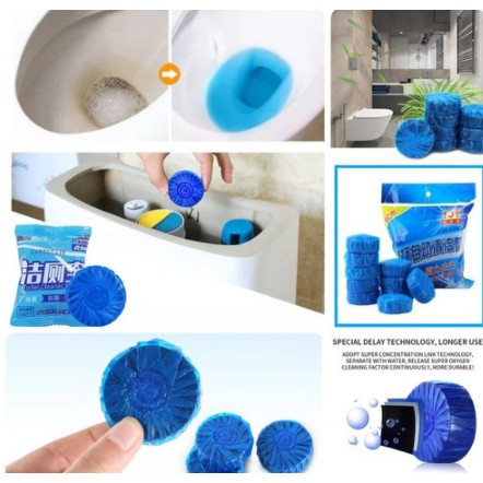 (VCM) Tablet Biru Pembersih toilet Praktis Mudah vicmall