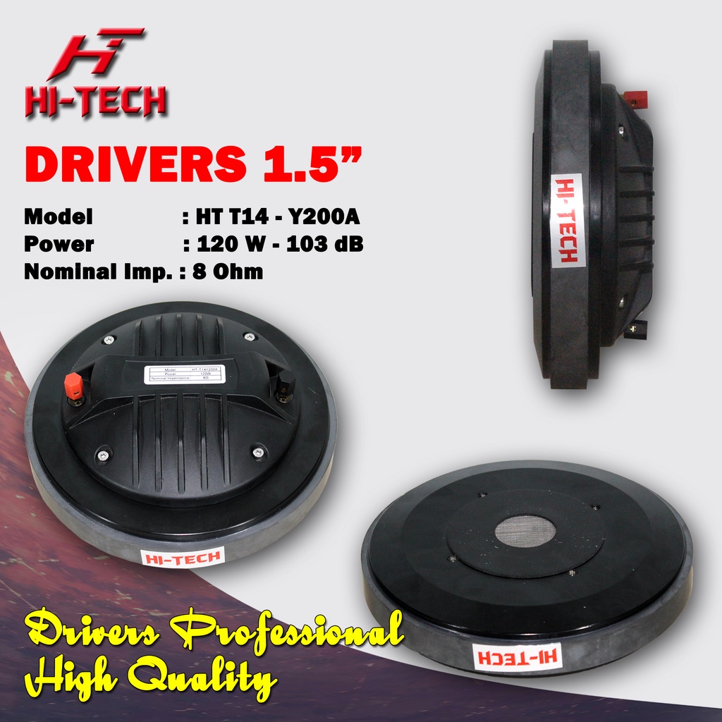 Driver Tweter Speaker 8 In (HT-T14-Y200A) HI-Tech Original / Driver Tweeter 8 Inch Corong Horn / Twi