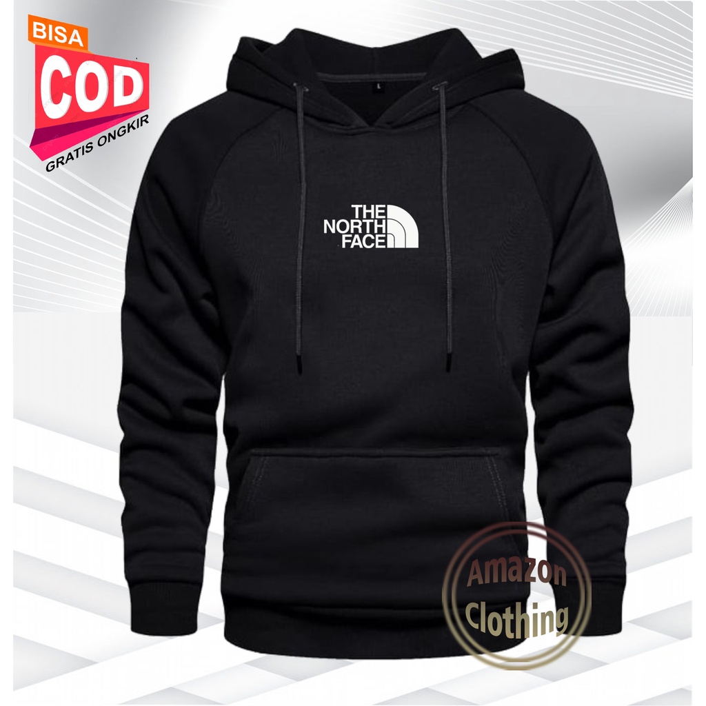 Amazon Clothing Sweater Hoodie TNF Premium Quality Text Putih Atasan Pria Wanita Big Size