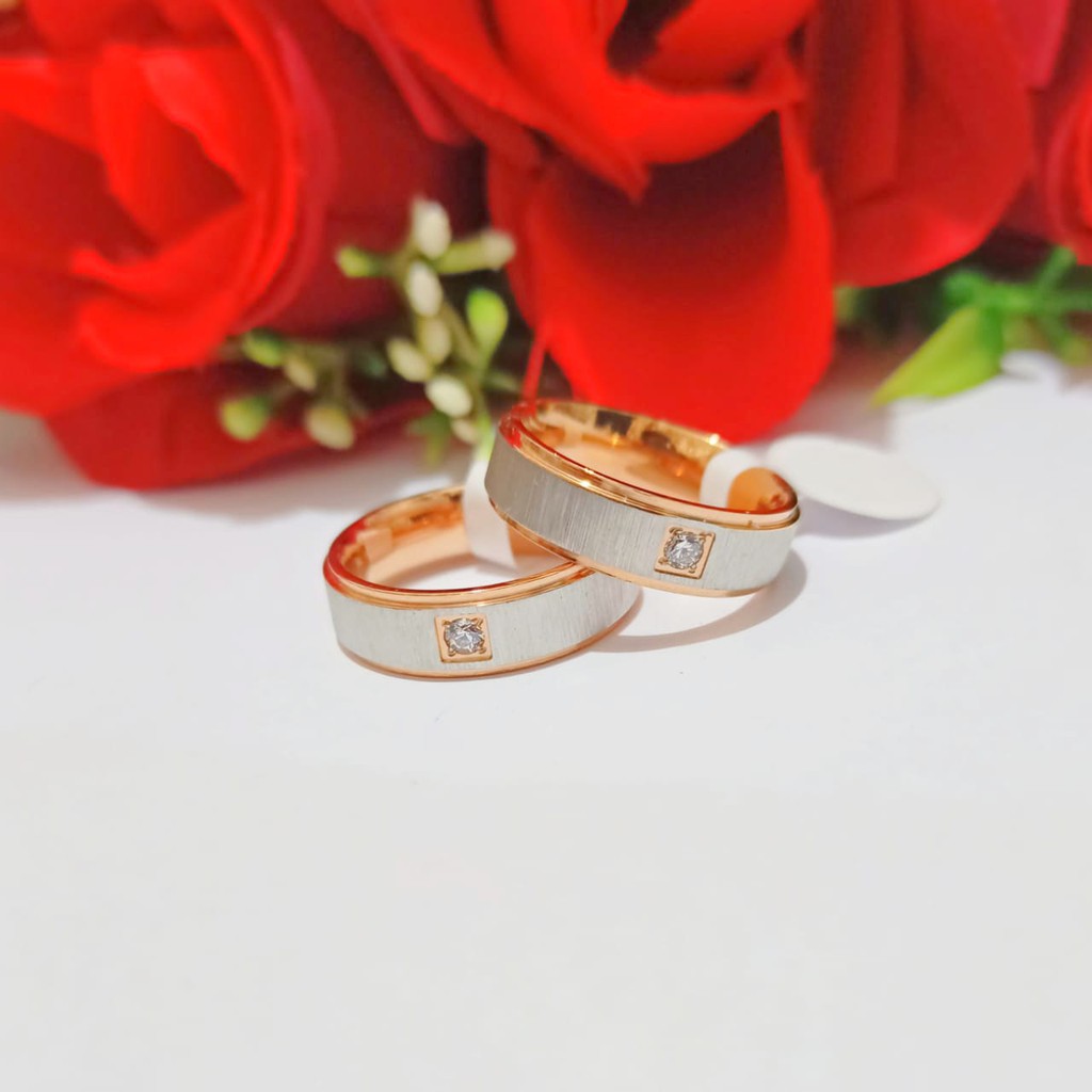 CINCIN TITANIUM PRIA &amp; WANITA TERLARIS MOTIF BAHAN TITANIUM TIDAK LUNTUR, TIDAK KARAT | COD