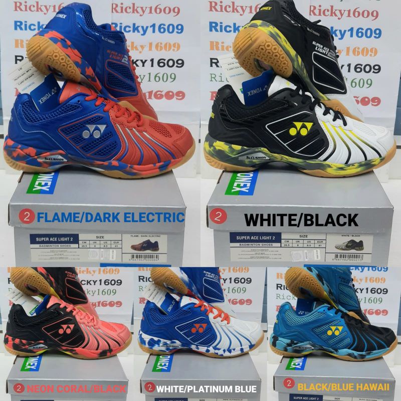 SEPATU BADMINTON YONEX SUPER ACE LIGHT 2 - TRU CUSHION - TRU SHAPE - ORIGINAL YONEX SUNRISE MADE IN 