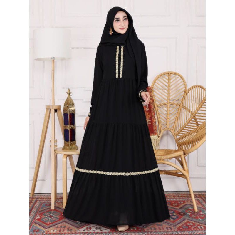 (DBY) GAMIS BESTARI RENDA MAXI DRESS BUSUI WANITA RAYON